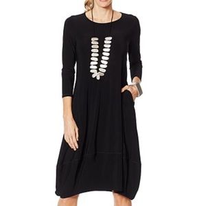 Marla Wynne Sz XL Jersey Knit Pocket Dress Black